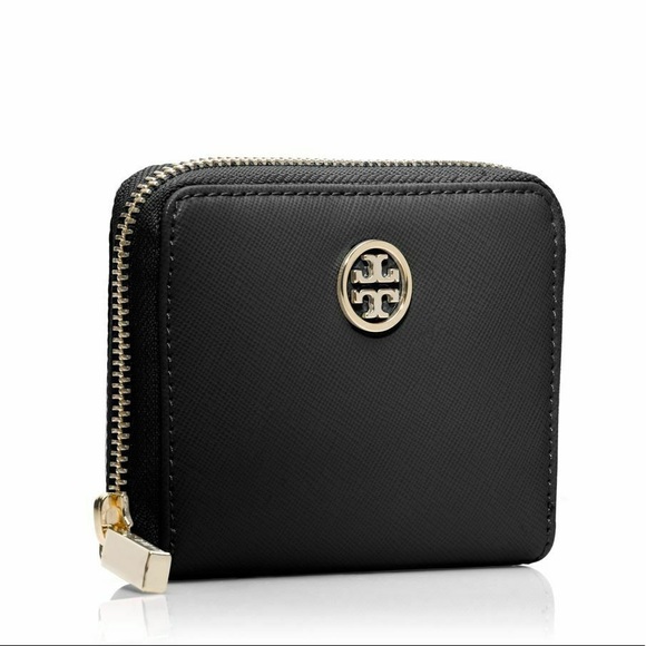 Tory Burch Accessories - Tory Burch Robinson Black Zip Coin Case